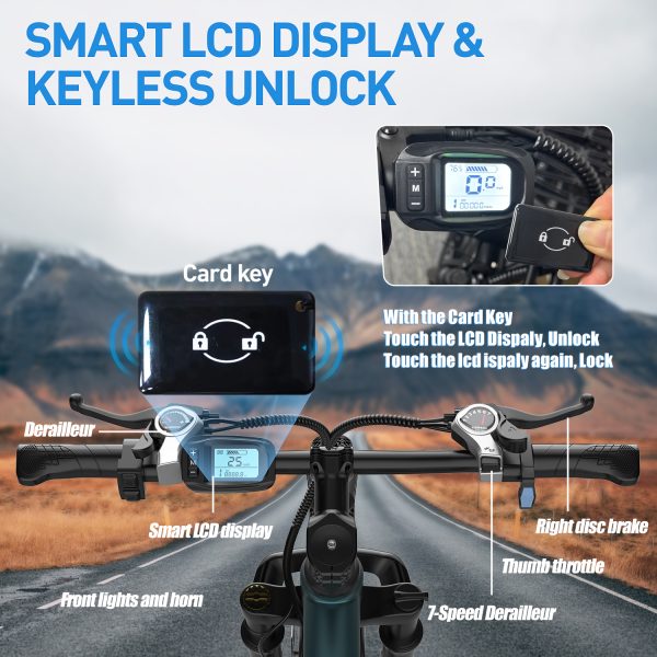 Aairsk Gt900 Electric Mountain Bike 26", 25MPH Max Speed, Up to 40miles, 7/21 Speeds & Dual Suspension, 750W Peek Motor Ebike for Adults Urban Commuter E-Bike - Image 9