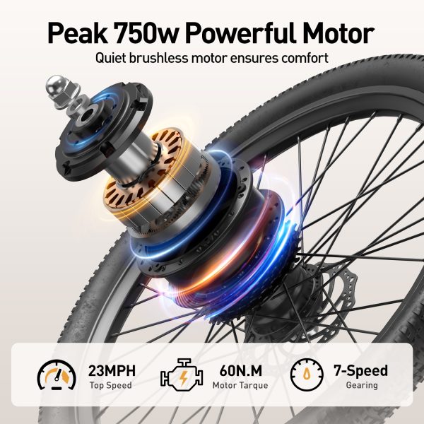 Aairsk SU7 24"Electric City Bike for Adults 400W Motor 36V 13AH Electric Bicycle - Image 4