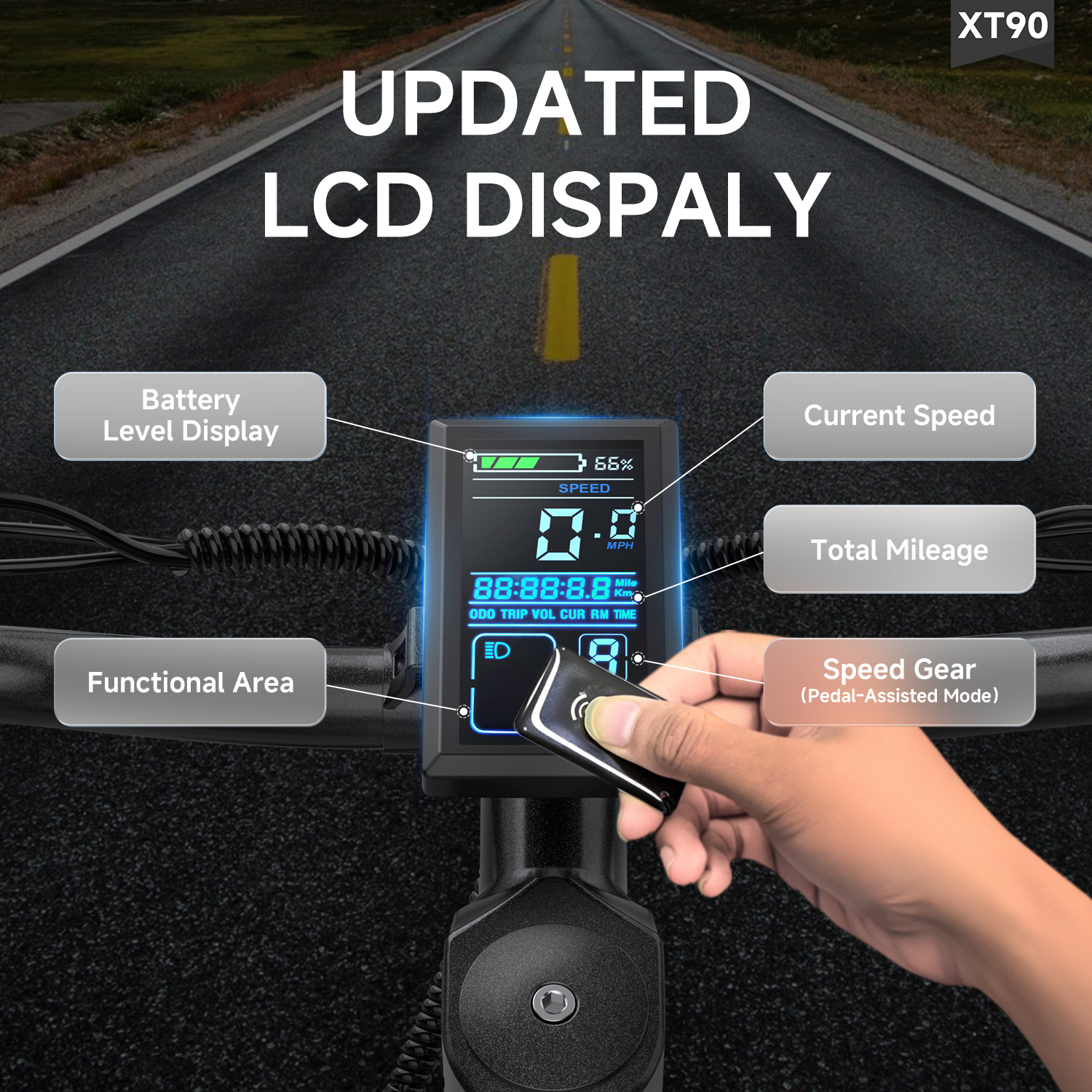 Aairsk XT90 26"Electric Bike with Full Suspension Peek 1500W Motor 28MPH Ebike for Adults - Image 7