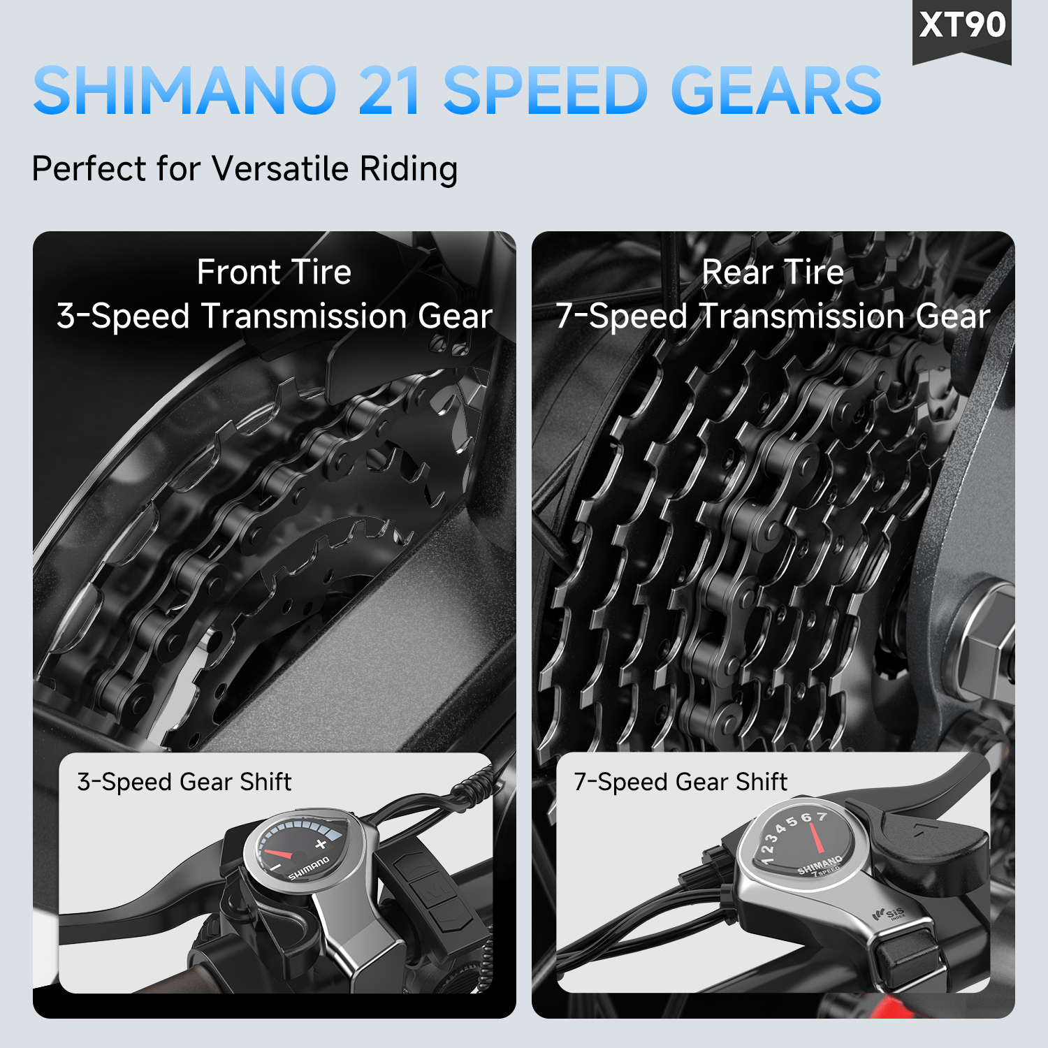 Aairsk XT90 26"Electric Bike with Full Suspension Peek 1500W Motor 28MPH Ebike for Adults - Image 8